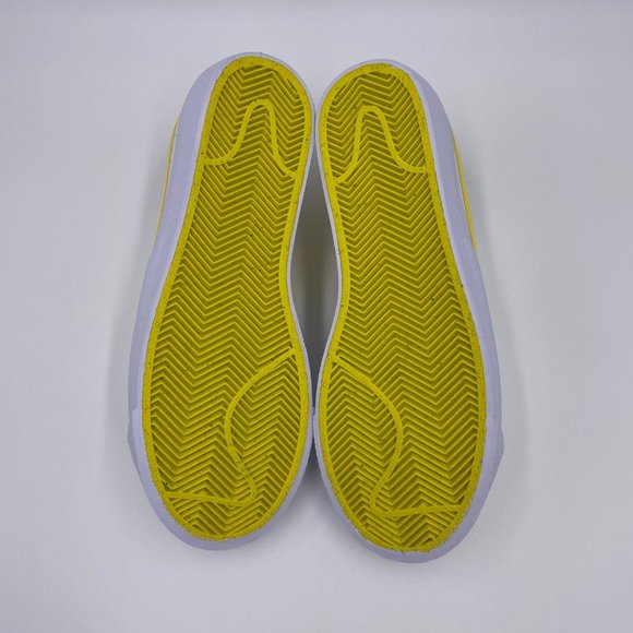 Nike Blazer Low ' 77 White / Yellow Womens Shoes - Picture 6 of 8